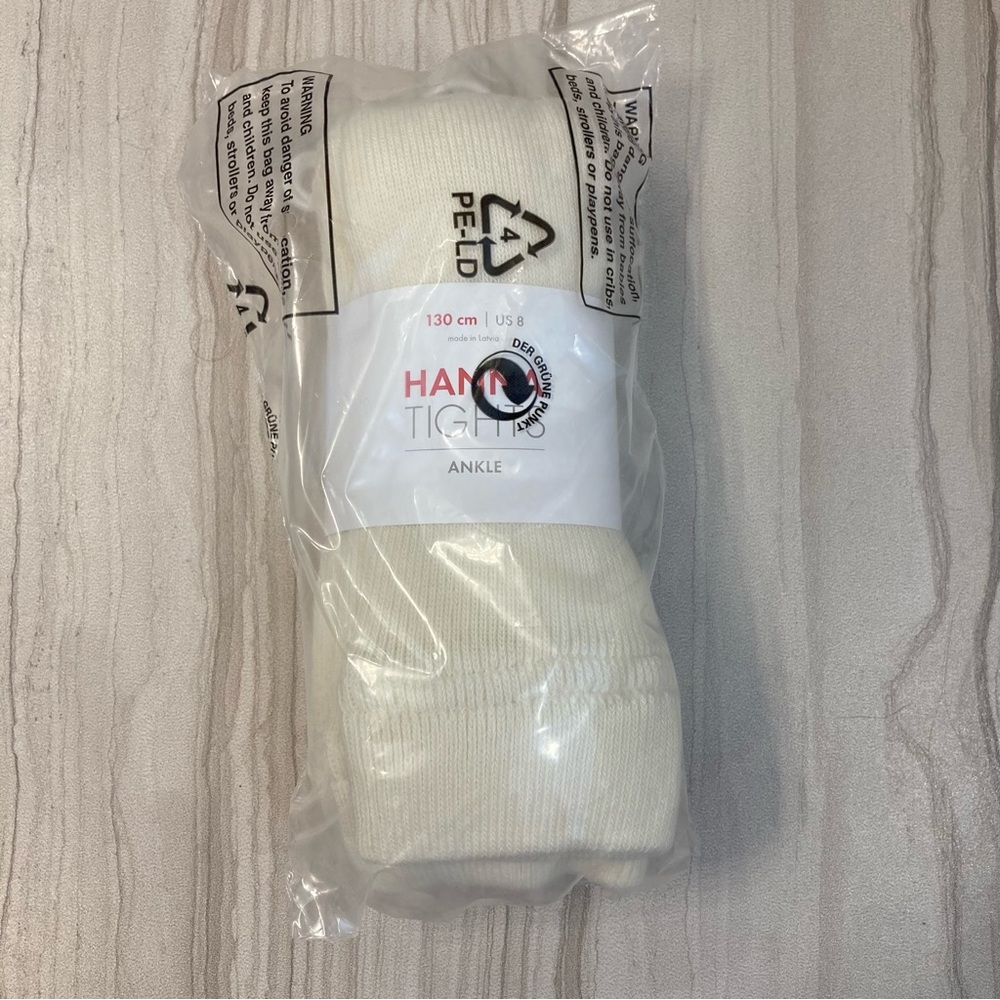 Hanna Andersson cream footless tights new